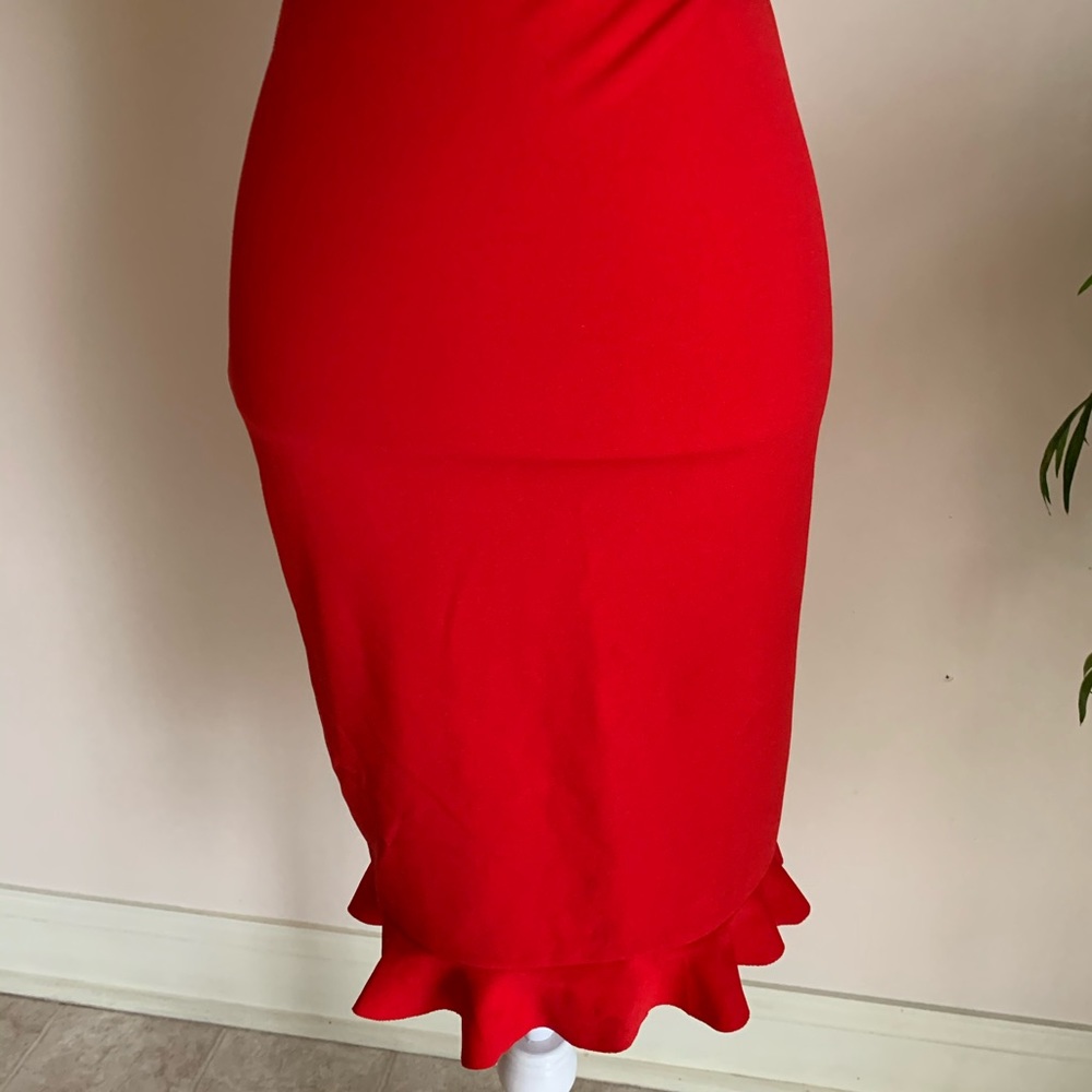 Forever21 ruffle bottom midi skirt